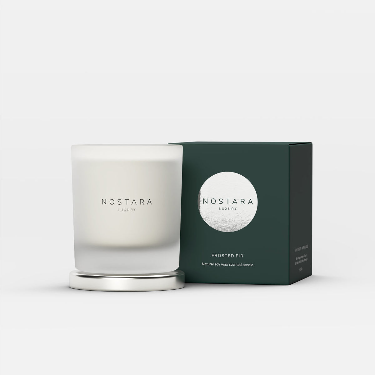 Nostara Frosted Fir Scented Candle &amp; Box Image 