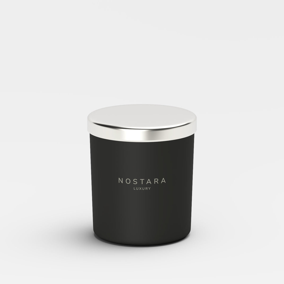 Nostara Leather &amp; Vetiver Scented Candle with Lid Image